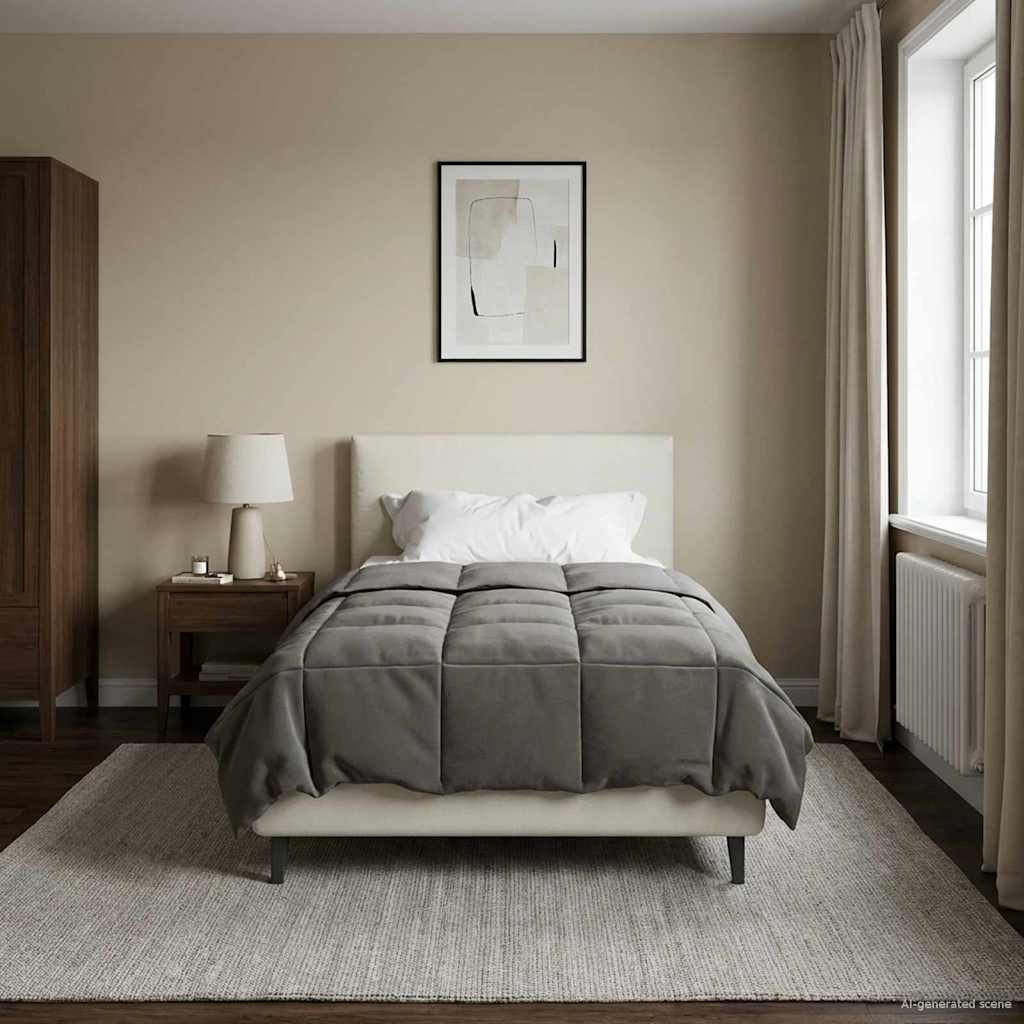 Piumino Letto Estivo 135 x 220 cm Estate Grigio Chiaro