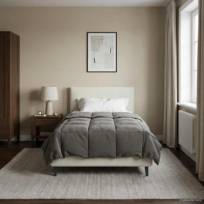 Piumino Letto Estivo 135 x 220 cm Estate Grigio Chiaro