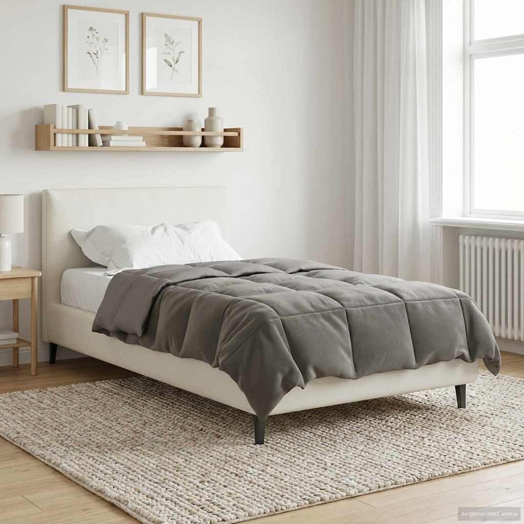 Piumino Letto Estivo 140 x 220 cm Estate Grigio Chiaro