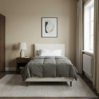 Piumino Letto Estivo 140 x 220 cm Estate Grigio Chiaro