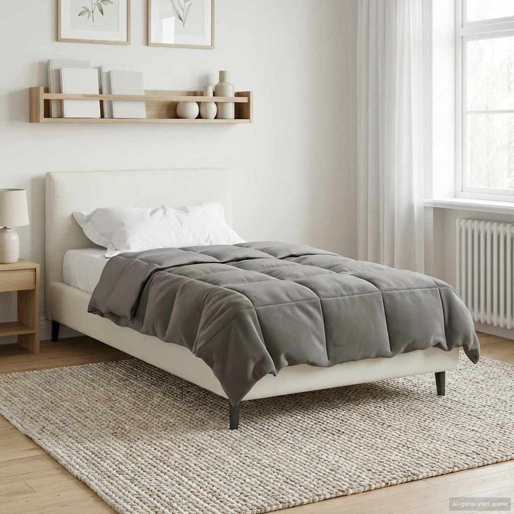 Piumino Letto Estivo 155 x 220 cm Estate Grigio Chiaro
