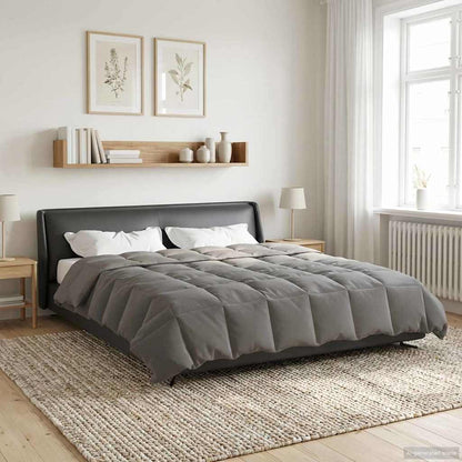 Piumino Letto Estivo 200 x 220 cm Estate Grigio Chiaro