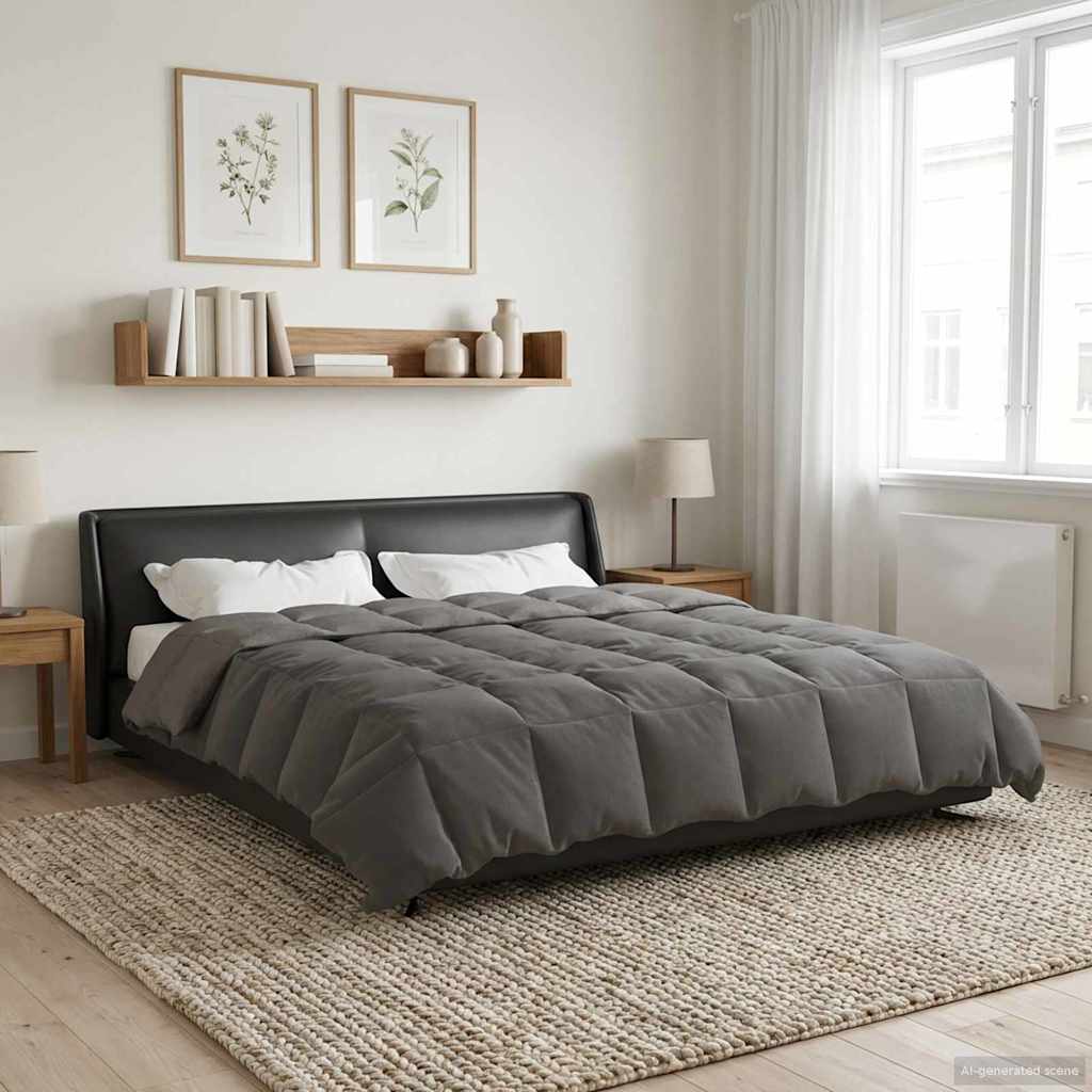 Piumino Letto Estivo 220 x 260 cm Estate Grigio Chiaro