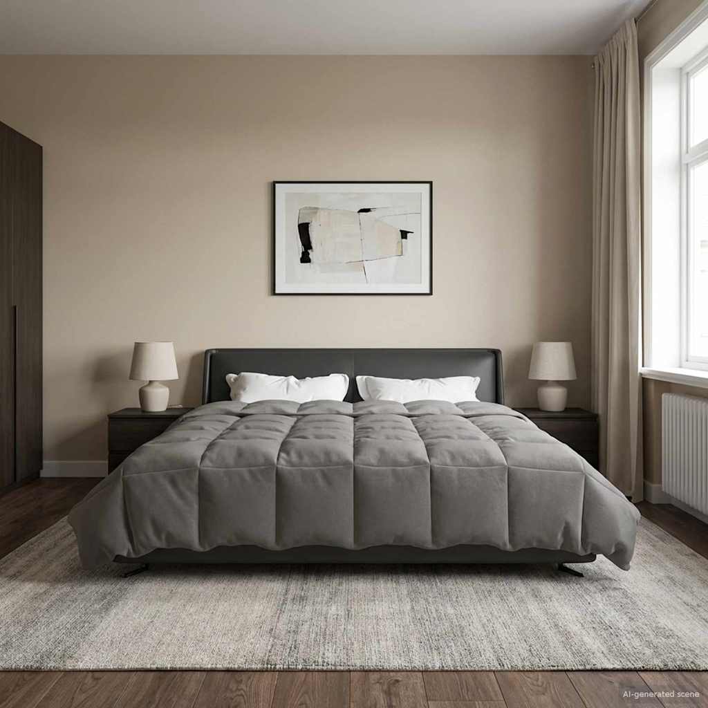 Piumino Letto Estivo 220 x 260 cm Estate Grigio Chiaro