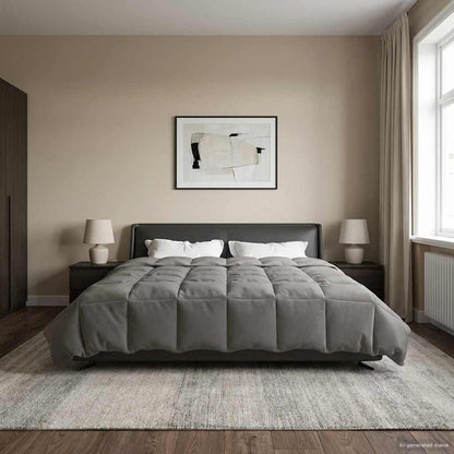 Piumino Letto Estivo 220 x 260 cm Estate Grigio Chiaro