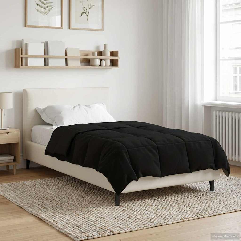 Piumino Letto Estivo 135 x 200 cm Estate Nero Traspirante