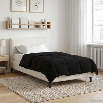 Piumino Letto Estivo 135 x 200 cm Estate Nero Traspirante