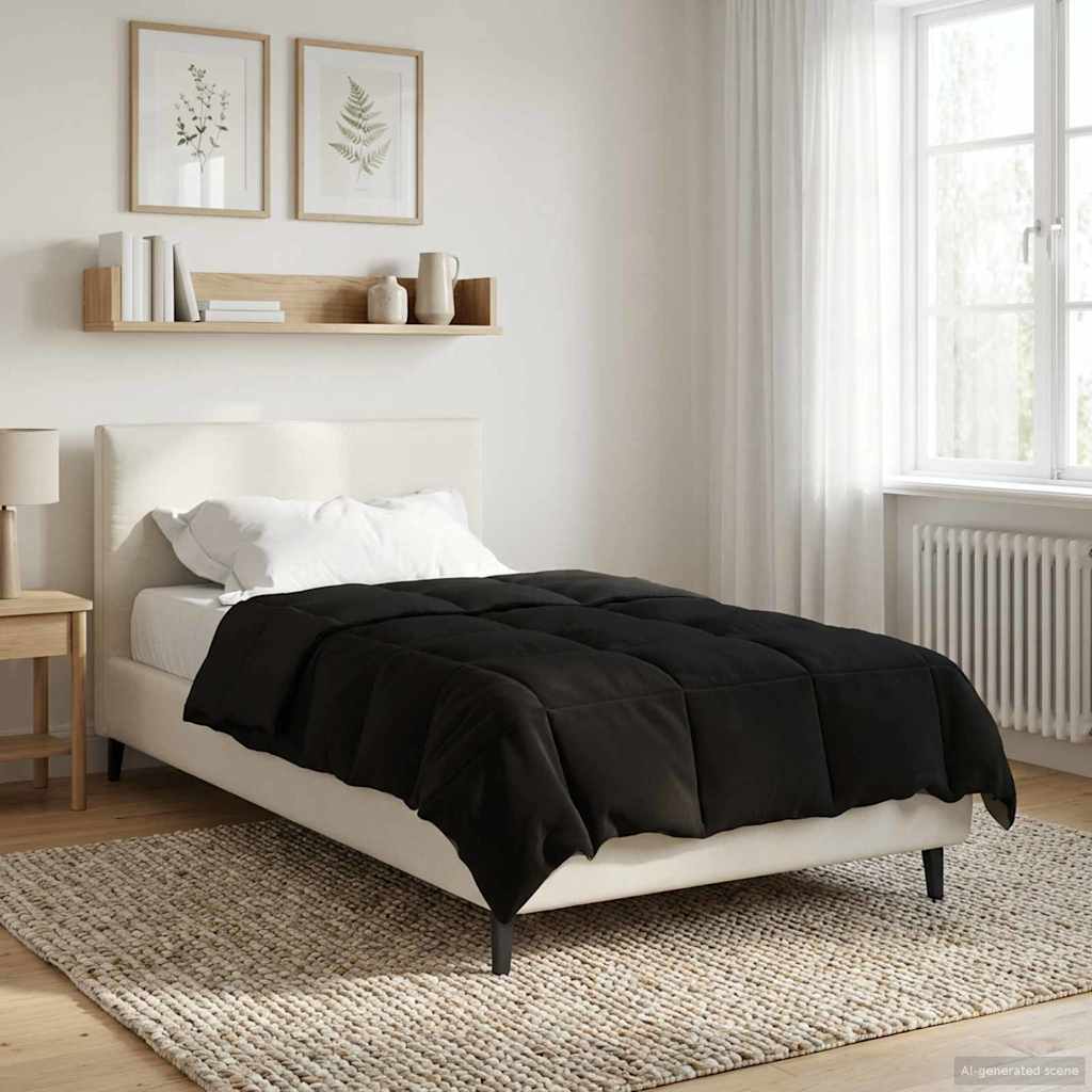 Piumino Letto Estivo 140 x 200 cm Estate Nero Traspirante
