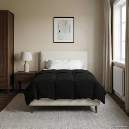 Piumino Letto Estivo 140 x 200 cm Estate Nero Traspirante