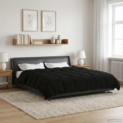 Piumino Letto Estivo 200 x 200 cm Estate Nero Traspirante