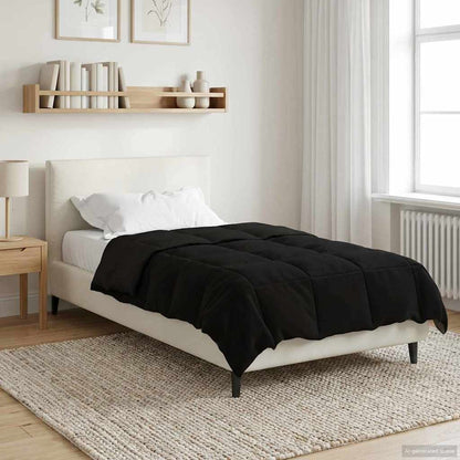 Piumino Letto Estivo 140 x 220 cm Estate Nero Traspirante