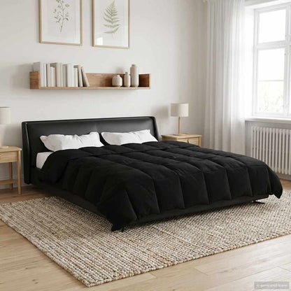 Piumino Letto Estivo 200 x 220 cm Estate Nero Traspirante