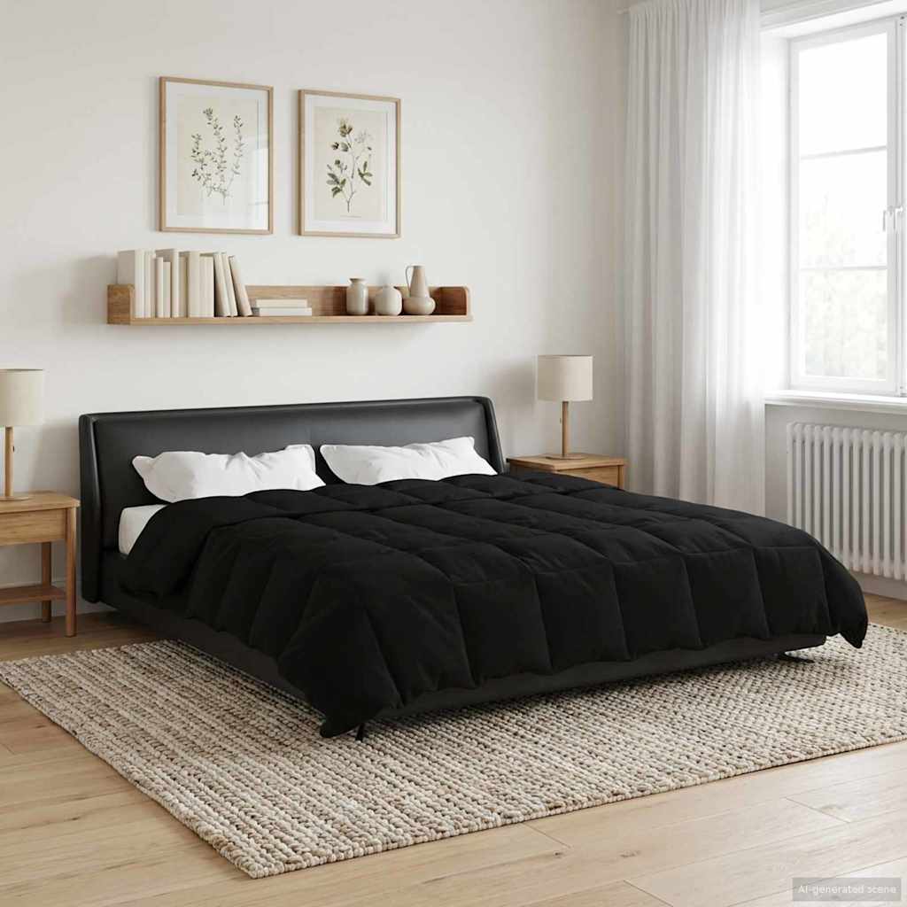 Piumino Letto Estivo 220 x 240 cm Estate Nero Traspirante