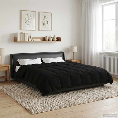Piumino Letto Estivo 220 x 240 cm Estate Nero Traspirante
