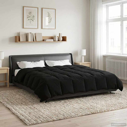 Piumino Letto Estivo 220 x 260 cm Estate Nero Traspirante
