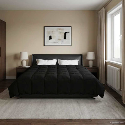 Piumino Letto Estivo 220 x 260 cm Estate Nero Traspirante