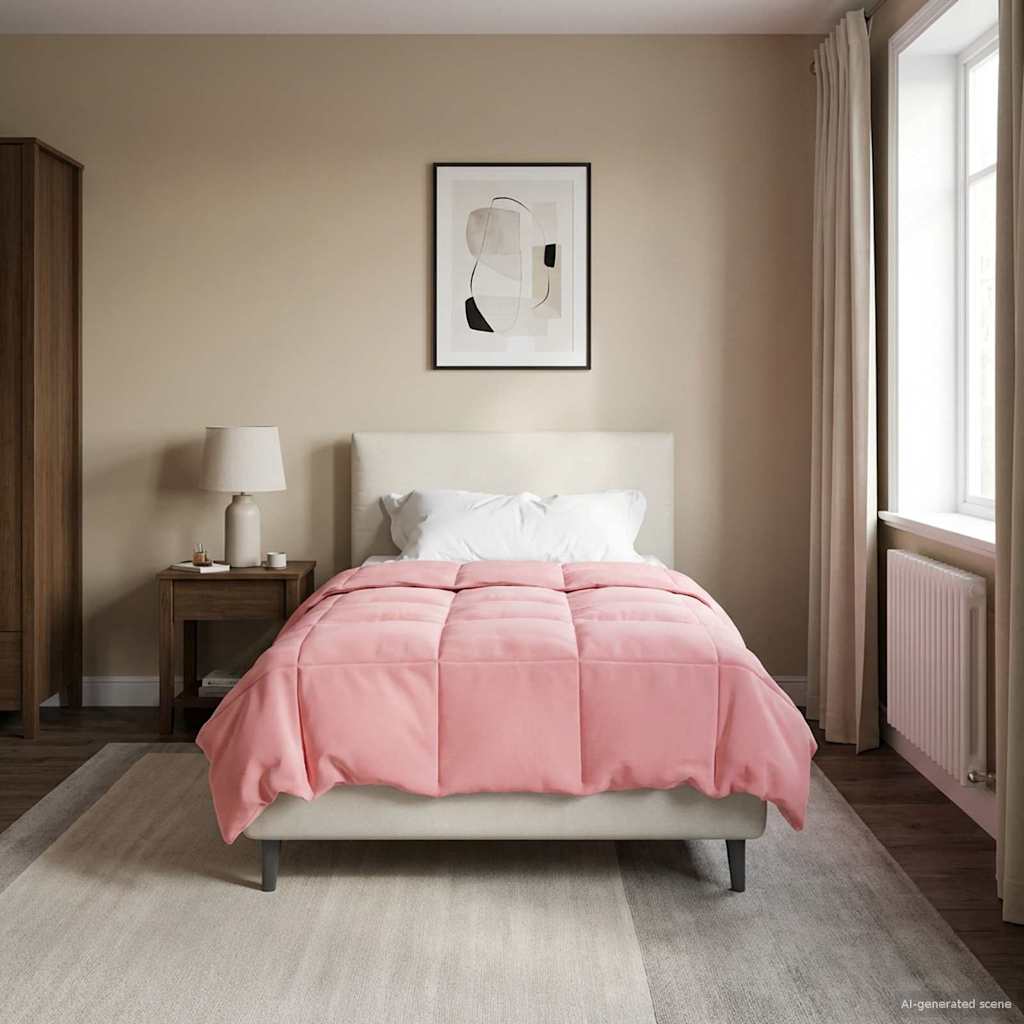 Piumino Letto Estivo 155 x 200 cm Estate Rosa Traspirante