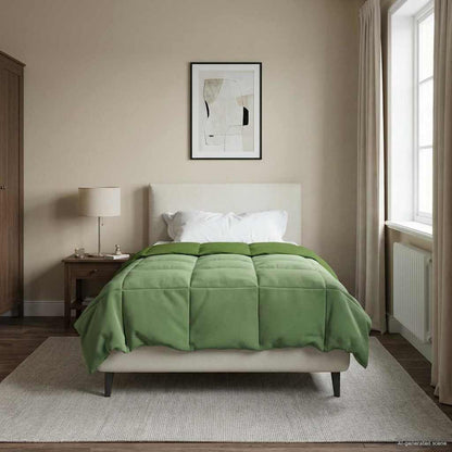 Piumino Letto Estivo 135 x 200 cm Estate Verde Traspirante