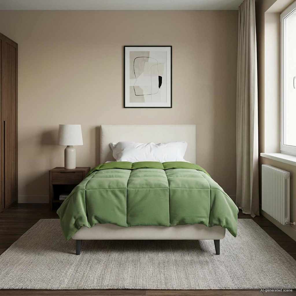 Piumino Letto Estivo 155 x 200 cm Estate Verde Traspirante
