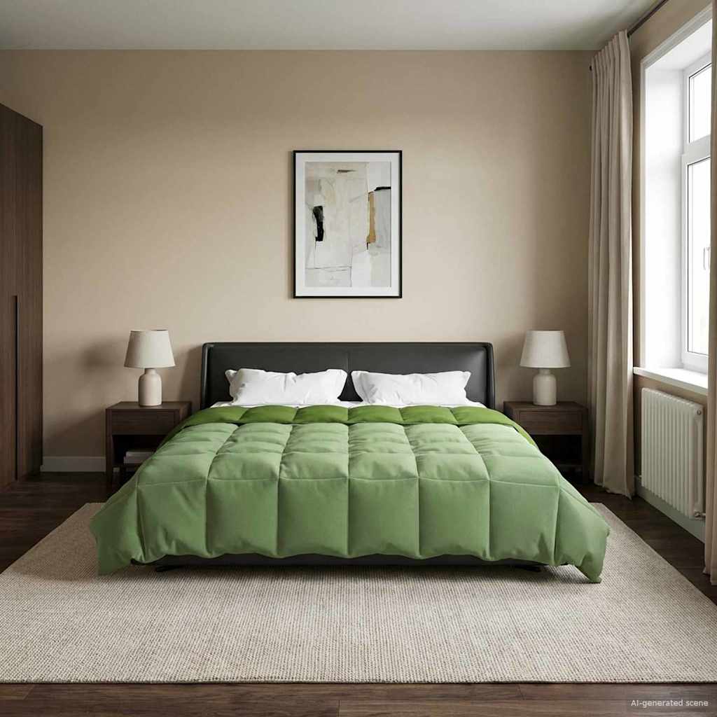 Piumino Letto Estivo 200 x 200 cm Estate Verde Traspirante