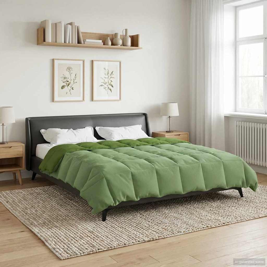 Piumino Letto Estivo 200 x 240 cm Estate Verde Traspirante
