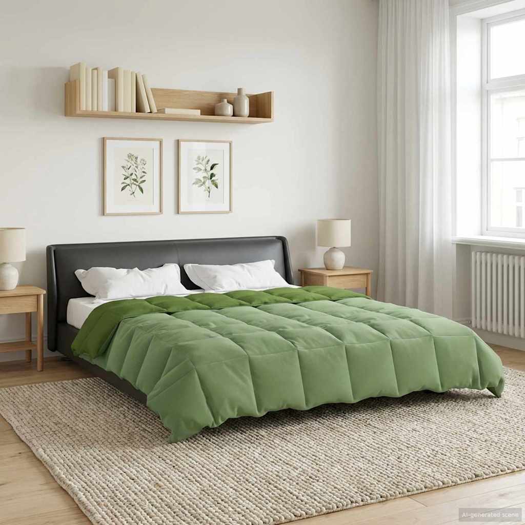 Piumino Letto Estivo 200 x 220 cm Estate Verde Traspirante