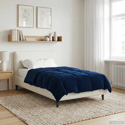 Piumino Letto Estivo 135 x 200 cm Estate Blu Scuro Traspirante