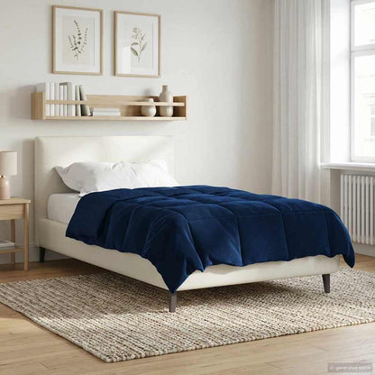 Piumino Letto Estivo 155 x 200 cm Estate Blu Scuro Traspirante