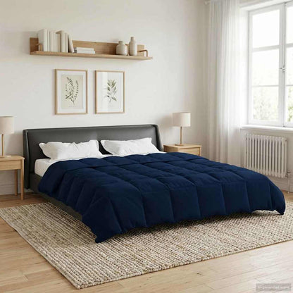 Piumino Letto Estivo 200 x 200 cm Estate Blu Scuro Traspirante