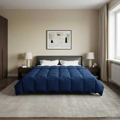 Piumino Letto Estivo 200 x 200 cm Estate Blu Scuro Traspirante