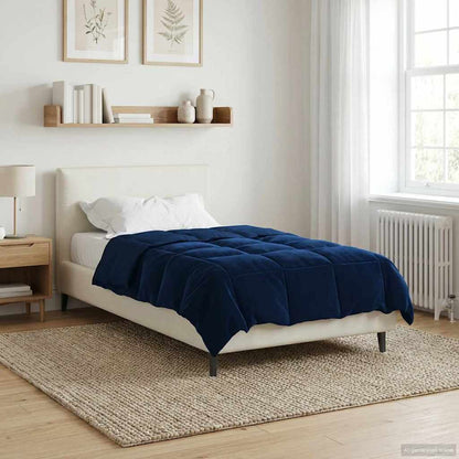 Piumino Letto Estivo 140 x 220 cm Estate Blu Scuro Traspirante