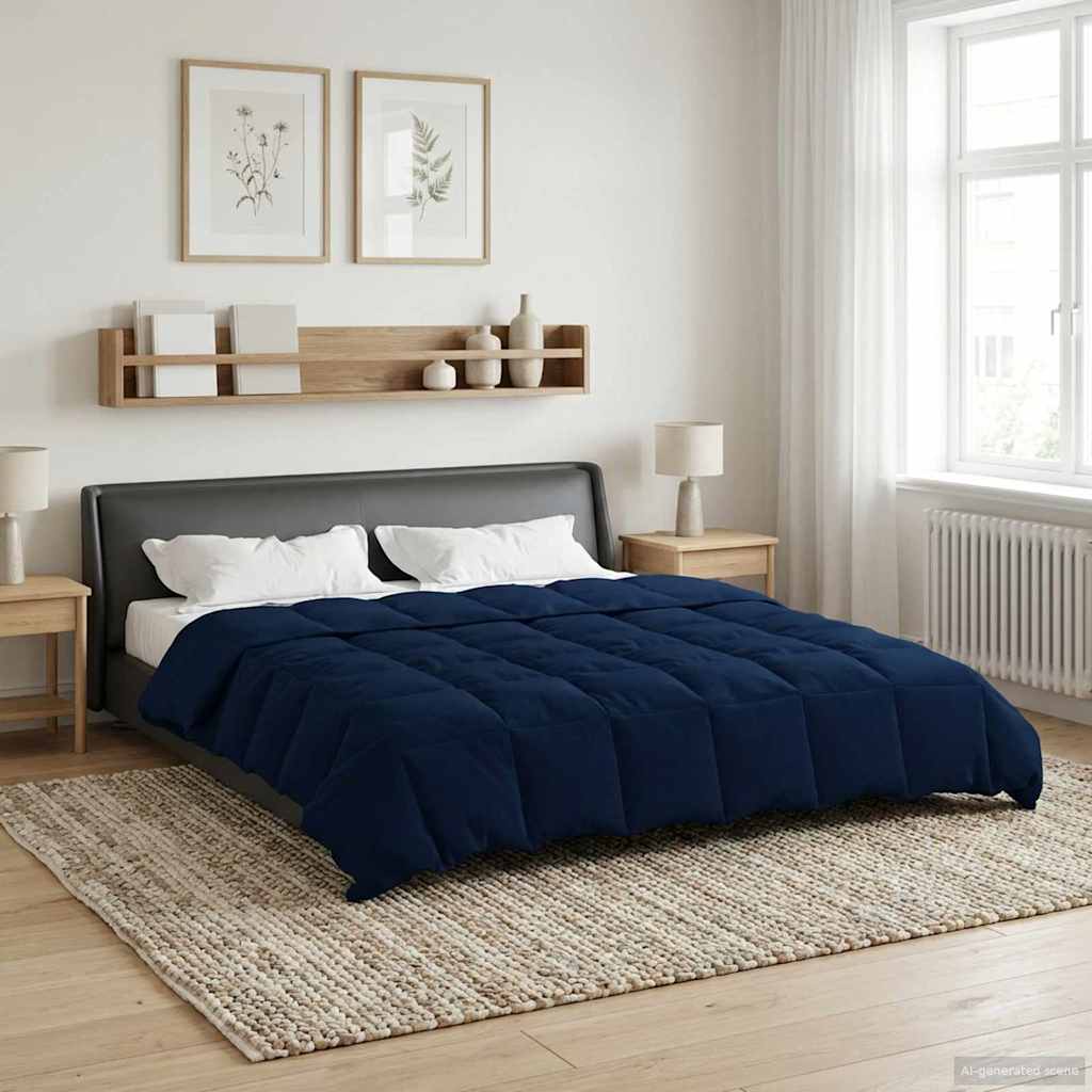 Piumino Letto Estivo 200 x 220 cm Estate Blu Scuro Traspirante