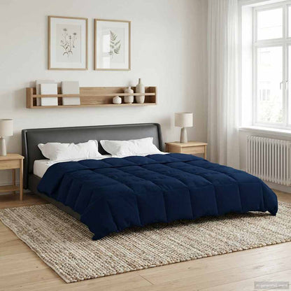 Piumino Letto Estivo 200 x 220 cm Estate Blu Scuro Traspirante