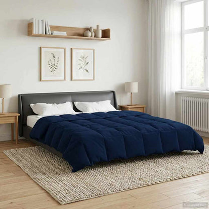 Piumino Letto Estivo 220 x 240 cm Estate Blu Scuro Traspirante