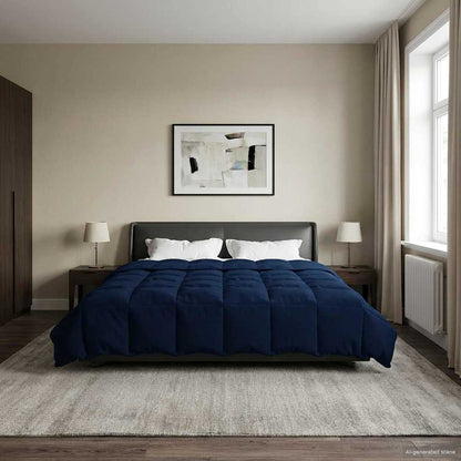 Piumino Letto Estivo 240 x 260 cm Estate Blu Scuro Traspirante
