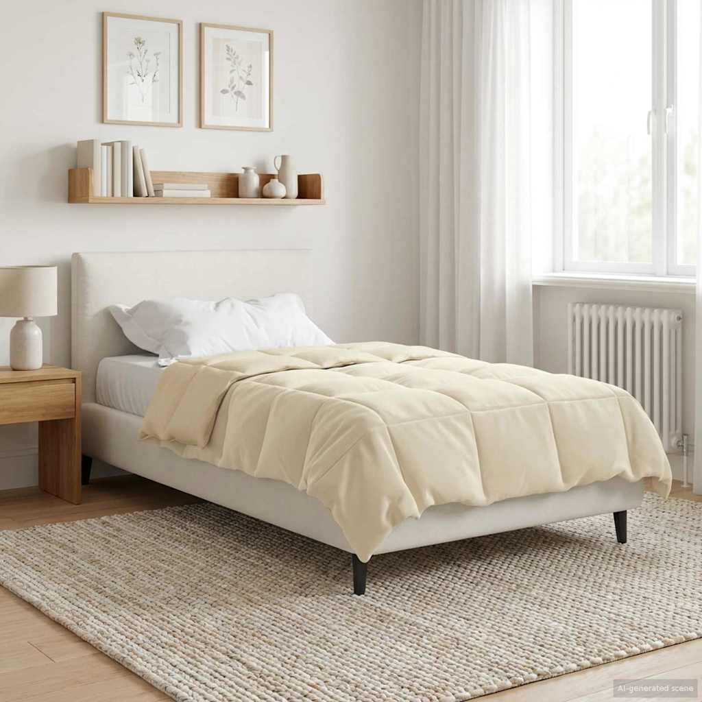 Piumino Letto Estivo 155 x 200 cm Estate Crema Traspirante