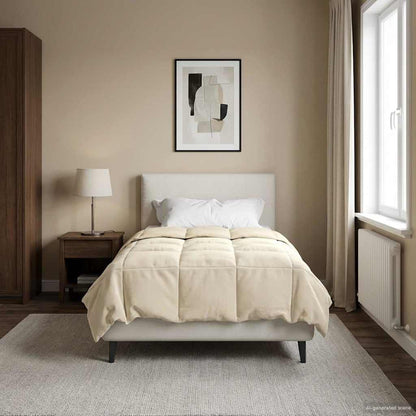 Piumino Letto Estivo 155 x 200 cm Estate Crema Traspirante