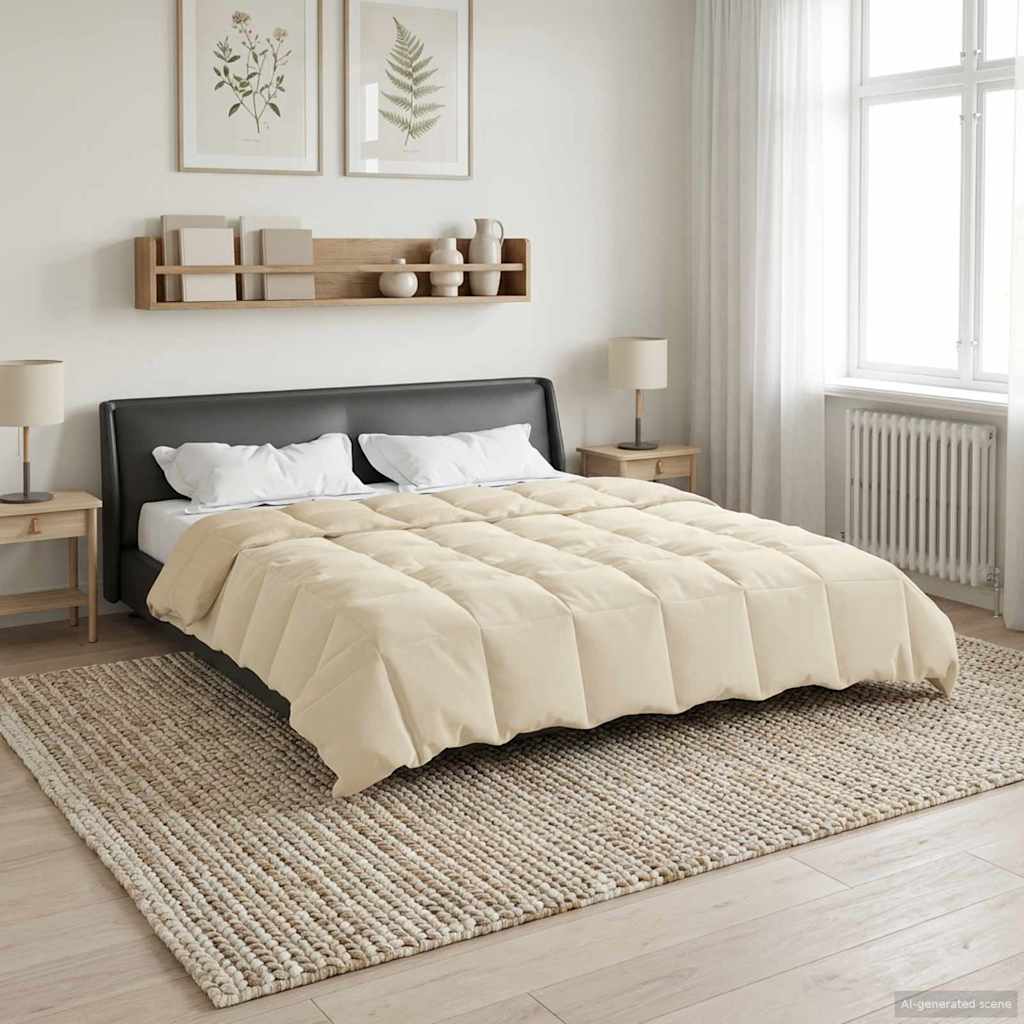 Piumino Letto Estivo 200 x 200 cm Estate Crema Traspirante
