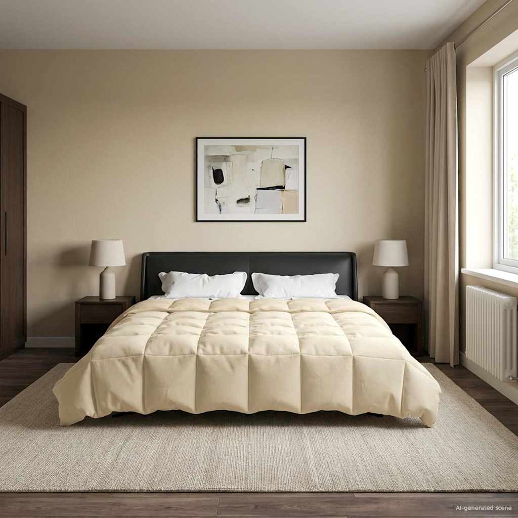 Piumino Letto Estivo 200 x 200 cm Estate Crema Traspirante