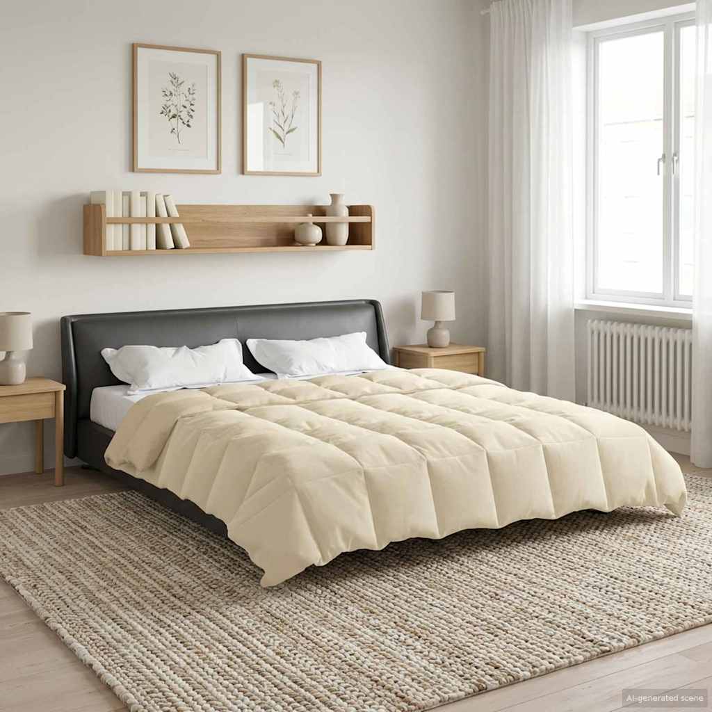 Piumino Letto Estivo 200 x 240 cm Estate Crema Traspirante