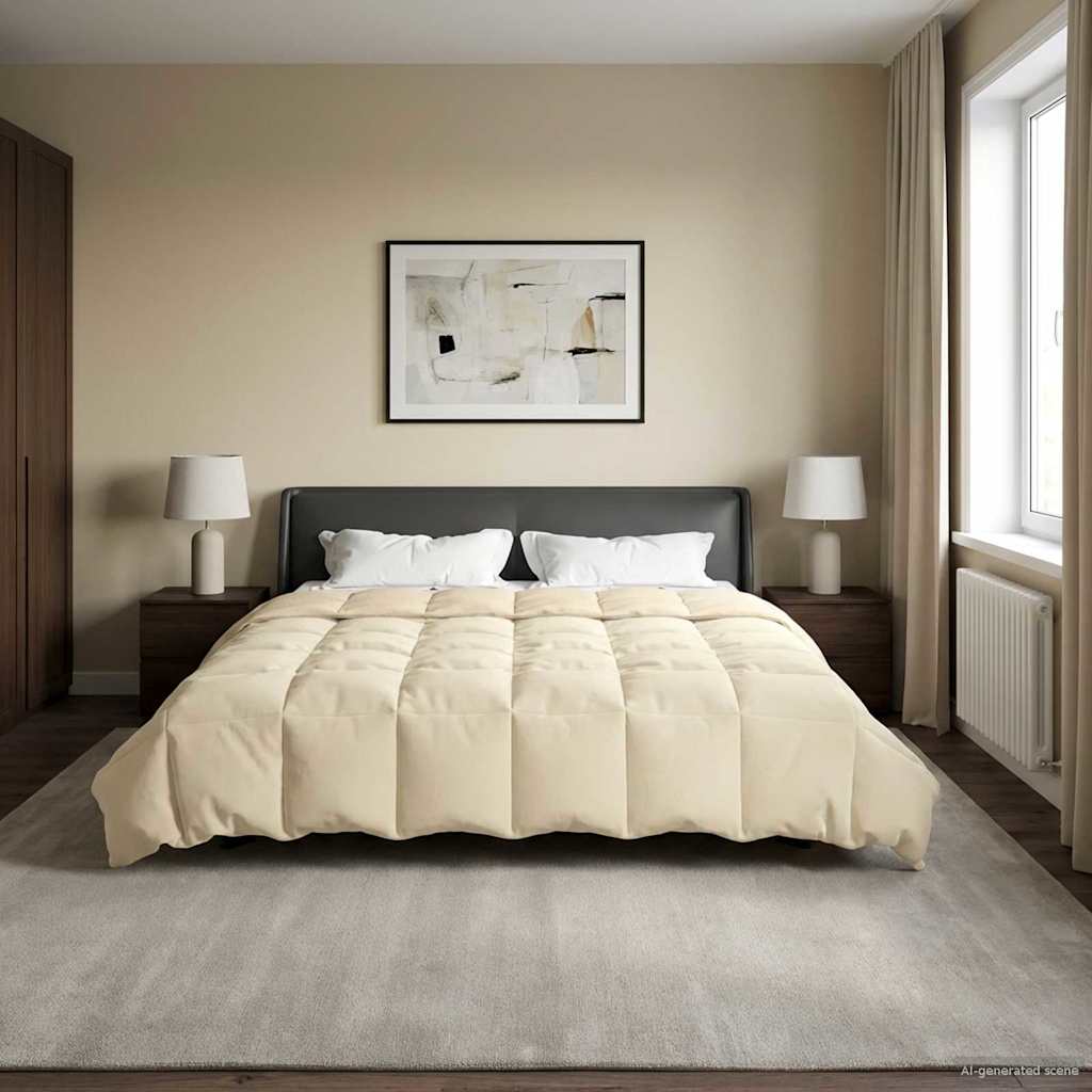 Piumino Letto Estivo 200 x 240 cm Estate Crema Traspirante