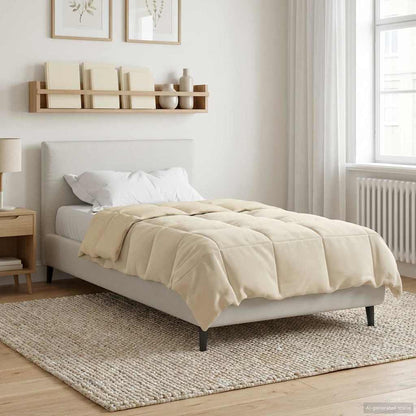Piumino Letto Estivo 135 x 220 cm Estate Crema Traspirante