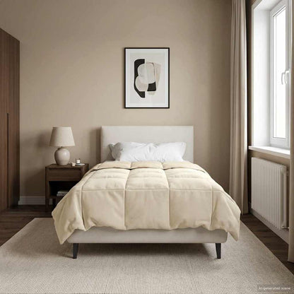 Piumino Letto Estivo 135 x 220 cm Estate Crema Traspirante