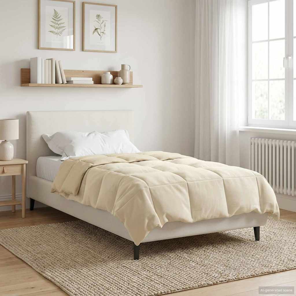 Piumino Letto Estivo 155 x 220 cm Estate Crema Traspirante