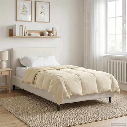 Piumino Letto Estivo 155 x 220 cm Estate Crema Traspirante