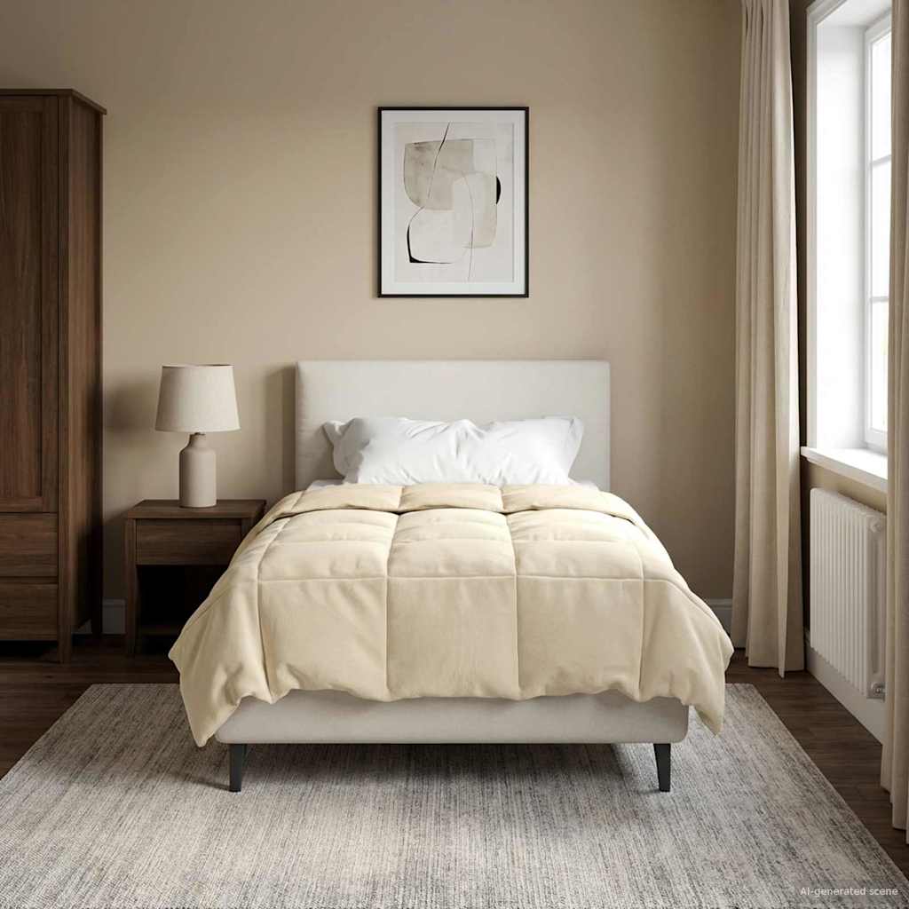 Piumino Letto Estivo 155 x 220 cm Estate Crema Traspirante