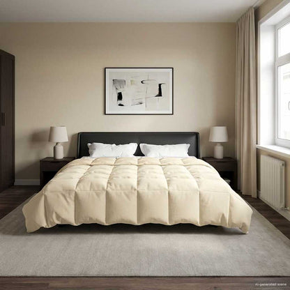 Piumino Letto Estivo 200 x 220 cm Estate Crema Traspirante