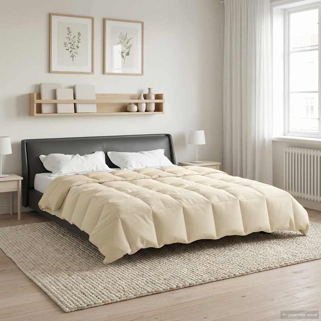 Piumino Letto Estivo 220 x 240 cm Estate Crema Traspirante