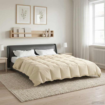 Piumino Letto Estivo 220 x 240 cm Estate Crema Traspirante