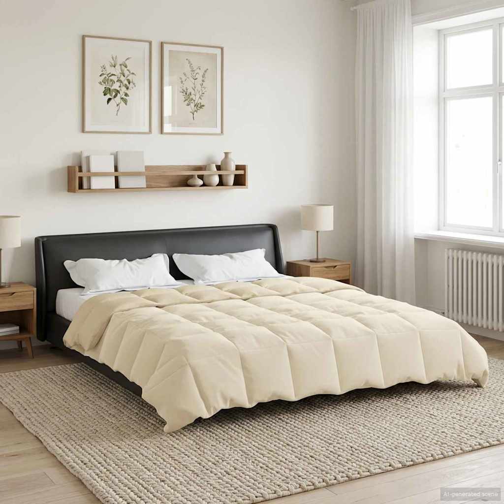 Piumino Letto Estivo 220 x 260 cm Estate Crema Traspirante